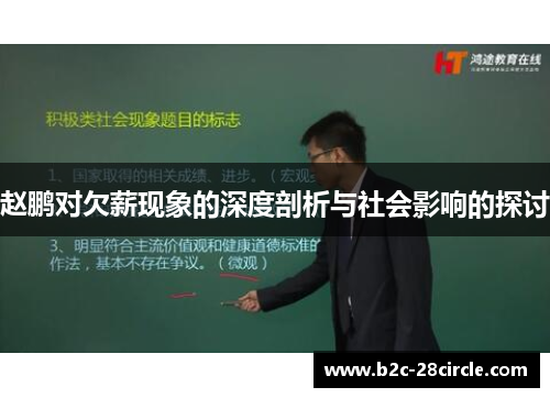 赵鹏对欠薪现象的深度剖析与社会影响的探讨